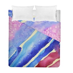 Painting-abstract-blue-pink-spots Duvet Cover Double Side (full/ Double Size)