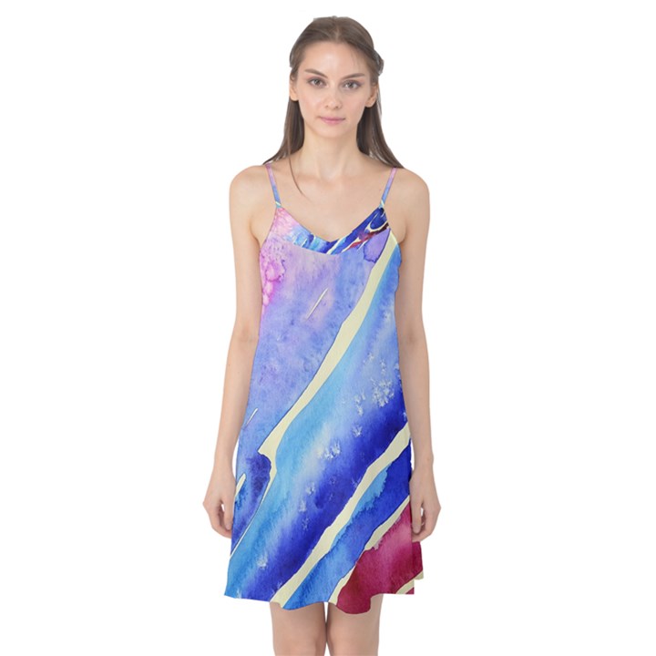 Painting-abstract-blue-pink-spots Camis Nightgown