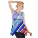 Painting-abstract-blue-pink-spots Side Drop Tank Tunic View1