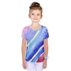 Painting-abstract-blue-pink-spots Kids  One Piece Tee