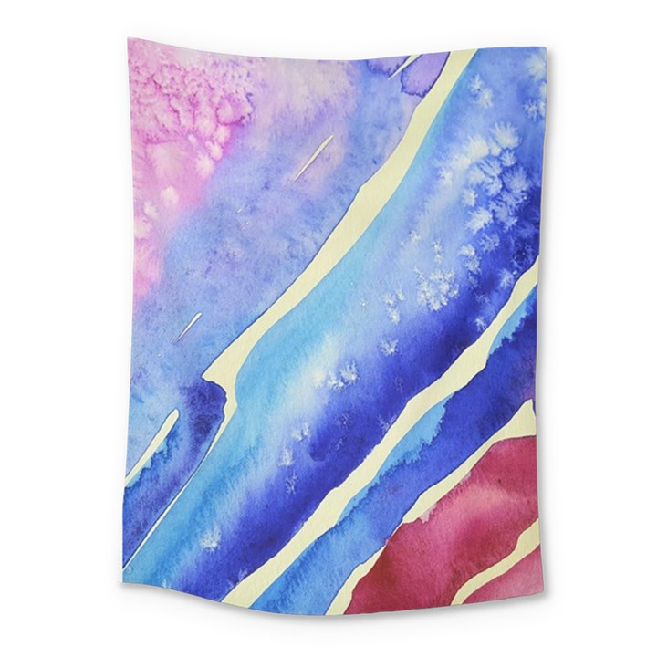 Painting-abstract-blue-pink-spots Medium Tapestry