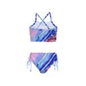 Painting-abstract-blue-pink-spots Girls  Tankini Swimsuit View2