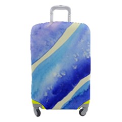 Painting-abstract-blue-pink-spots Luggage Cover (small)