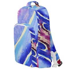 Painting-abstract-blue-pink-spots Double Compartment Backpack