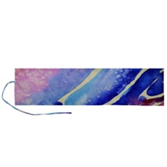 Painting-abstract-blue-pink-spots Roll Up Canvas Pencil Holder (l)