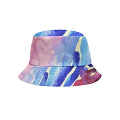 Painting-abstract-blue-pink-spots Bucket Hat (kids) by Jancukart