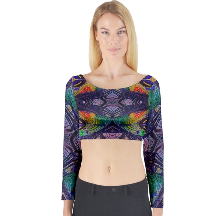 Phronesis-awareness-philosophy Long Sleeve Crop Top