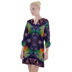 Phronesis-awareness-philosophy Open Neck Shift Dress