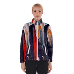 Art-modern-painting-background Women s Bomber Jacket