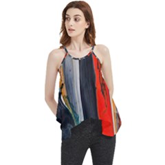 Art-modern-painting-background Flowy Camisole Tank Top