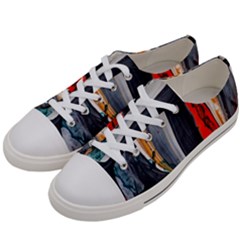 Art-modern-painting-background Women s Low Top Canvas Sneakers