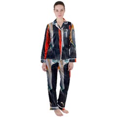 Art-modern-painting-background Satin Long Sleeve Pajamas Set