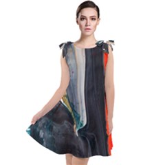 Art-modern-painting-background Tie Up Tunic Dress