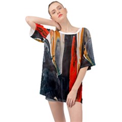 Art-modern-painting-background Oversized Chiffon Top by Jancukart