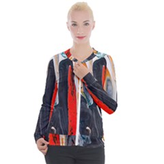 Art-modern-painting-background Casual Zip Up Jacket