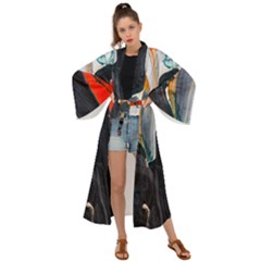 Art-modern-painting-background Maxi Kimono