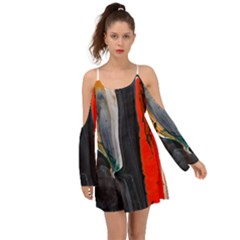 Art-modern-painting-background Kimono Sleeves Boho Dress