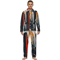 Art-modern-painting-background Men s Long Sleeve Velvet Pocket Pajamas Set by Jancukart