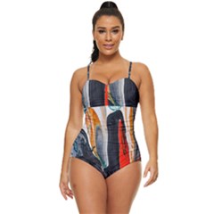 Art-modern-painting-background Retro Full Coverage Swimsuit