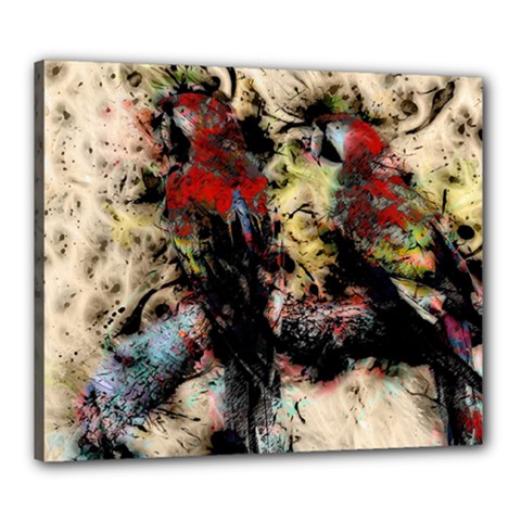 Ara-bird-parrot-animal-art Canvas 24  X 20  (stretched)