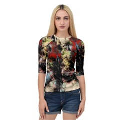 Ara-bird-parrot-animal-art Quarter Sleeve Raglan Tee