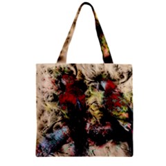 Ara-bird-parrot-animal-art Zipper Grocery Tote Bag by Jancukart