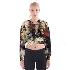 Ara-bird-parrot-animal-art Cropped Sweatshirt