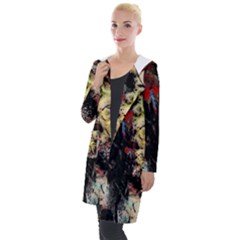 Ara-bird-parrot-animal-art Hooded Pocket Cardigan