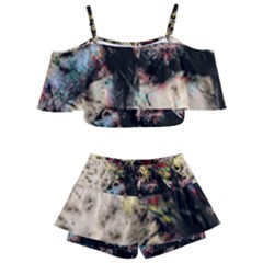 Ara-bird-parrot-animal-art Kids  Off Shoulder Skirt Bikini