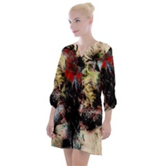 Ara-bird-parrot-animal-art Open Neck Shift Dress