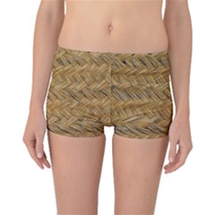 Esparto-tissue-braided-texture Boyleg Bikini Bottoms