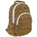 Esparto-tissue-braided-texture Rounded Multi Pocket Backpack View2