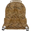 Esparto-tissue-braided-texture Rounded Multi Pocket Backpack View3