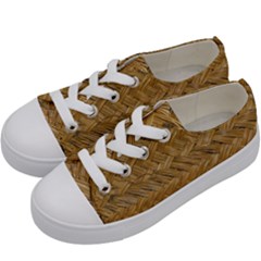 Esparto-tissue-braided-texture Kids  Low Top Canvas Sneakers