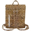 Esparto-tissue-braided-texture Flap Top Backpack View3