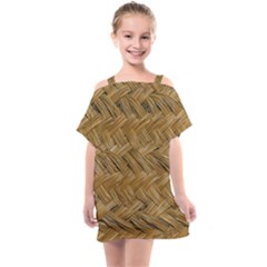 Esparto-tissue-braided-texture Kids  One Piece Chiffon Dress