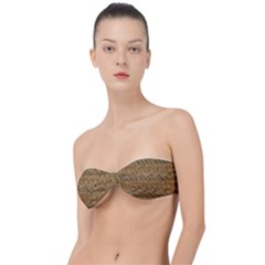 Esparto-tissue-braided-texture Classic Bandeau Bikini Top 