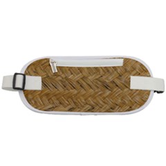 Esparto-tissue-braided-texture Rounded Waist Pouch