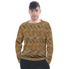 Esparto-tissue-braided-texture Men s Long Sleeve Raglan Tee