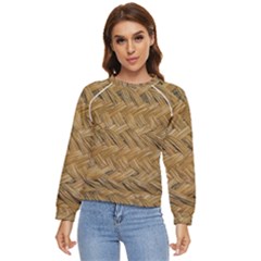 Esparto-tissue-braided-texture Women s Long Sleeve Raglan Tee