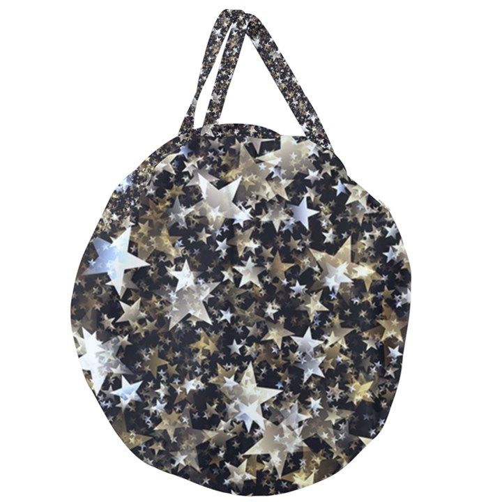 Background-star-christmas-advent Giant Round Zipper Tote