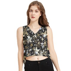 Background-star-christmas-advent V-neck Cropped Tank Top