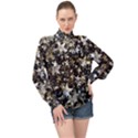 Background-star-christmas-advent High Neck Long Sleeve Chiffon Top View1