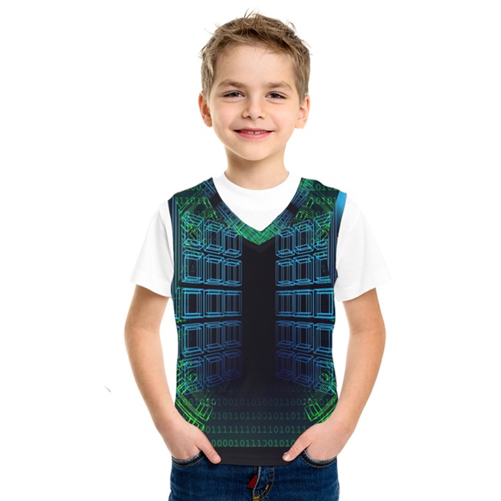 Technology-artificial-intelligence Kids  Basketball Tank Top