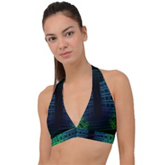 Technology-artificial-intelligence Halter Plunge Bikini Top