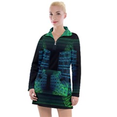 Technology-artificial-intelligence Women s Long Sleeve Casual Dress by Jancukart