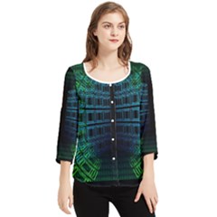 Technology-artificial-intelligence Chiffon Quarter Sleeve Blouse