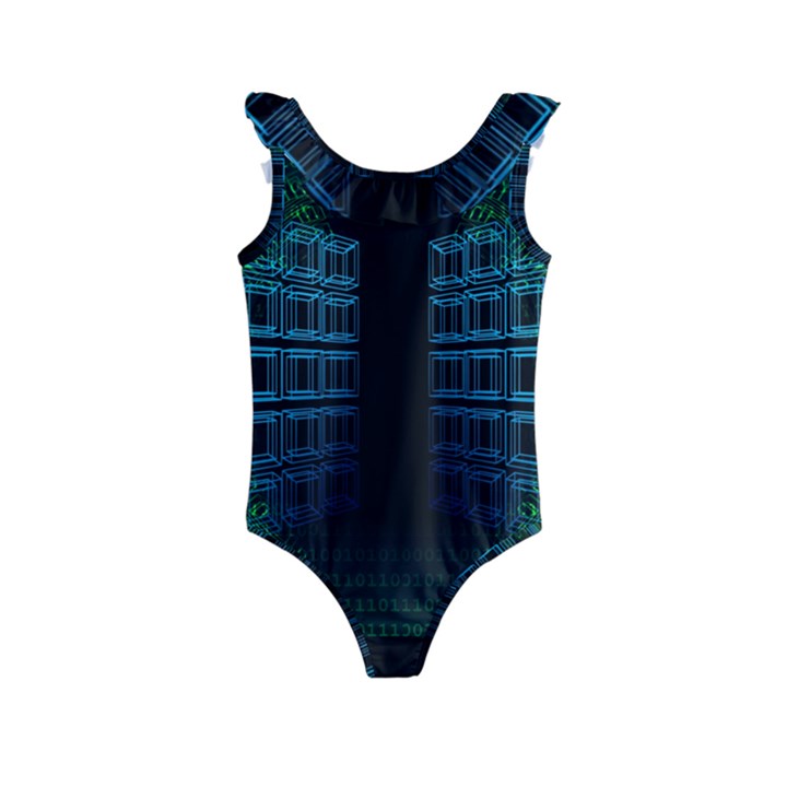 Technology-artificial-intelligence Kids  Frill Swimsuit