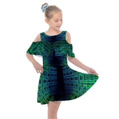 Technology-artificial-intelligence Kids  Shoulder Cutout Chiffon Dress