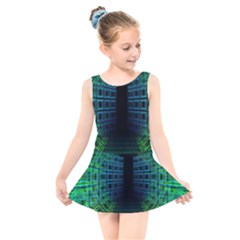 Technology-artificial-intelligence Kids  Skater Dress Swimsuit